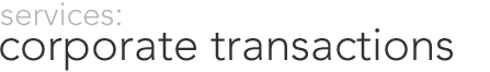 services: corporate transactions